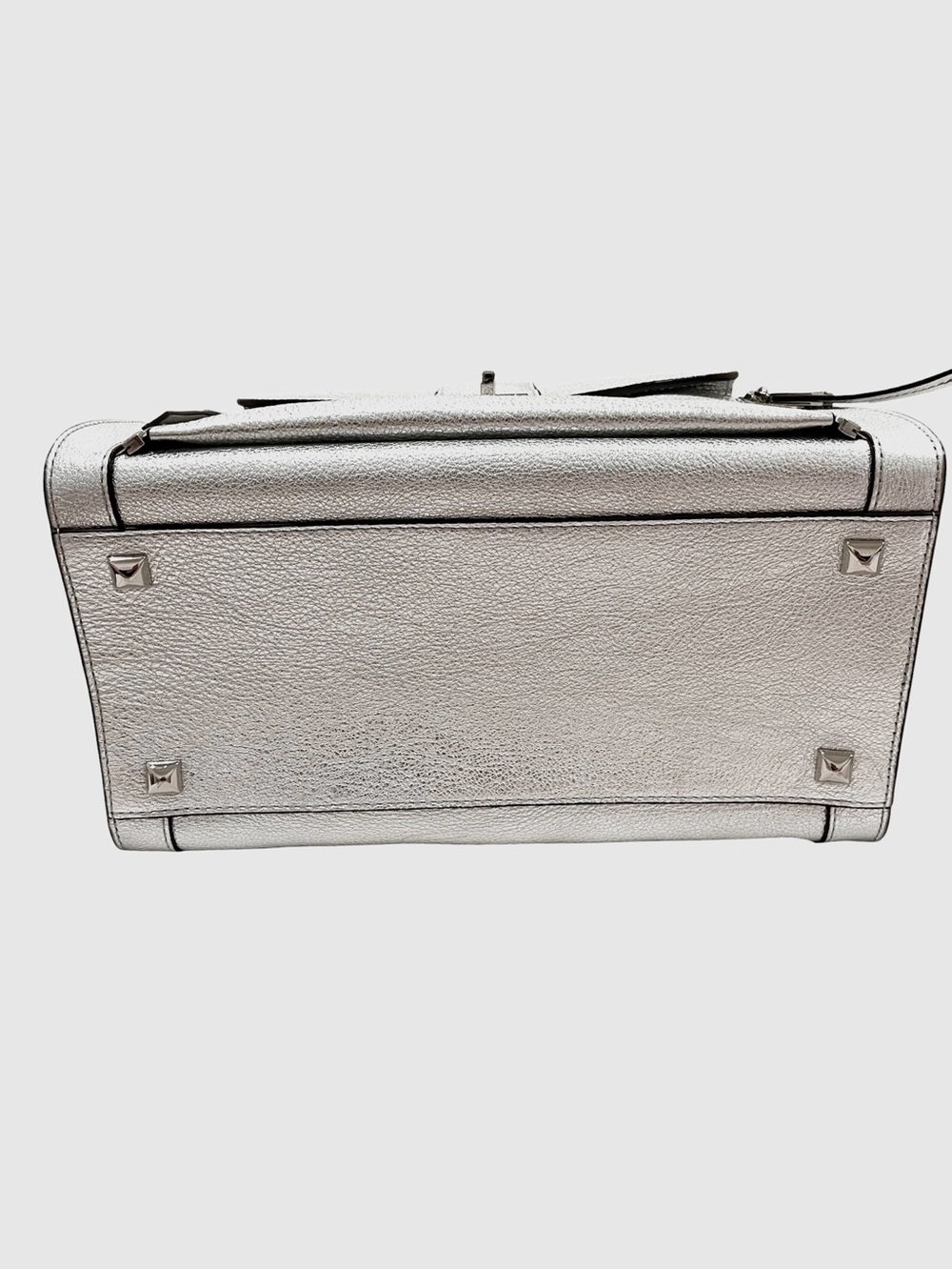 Henri Bendel Rivington 2-in-1 Leather Tote Metallic Silver NWOT - Picture 13 of 15